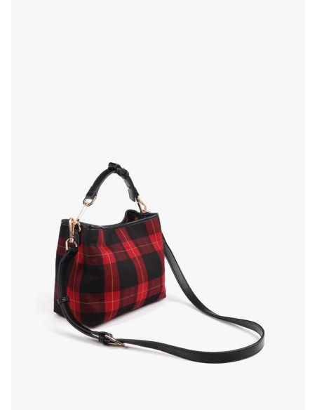 Bolso tartán escudo rojo y negro – Lola Casademunt Bolso tartán escudo rojo y negro – Lola Casademunt
