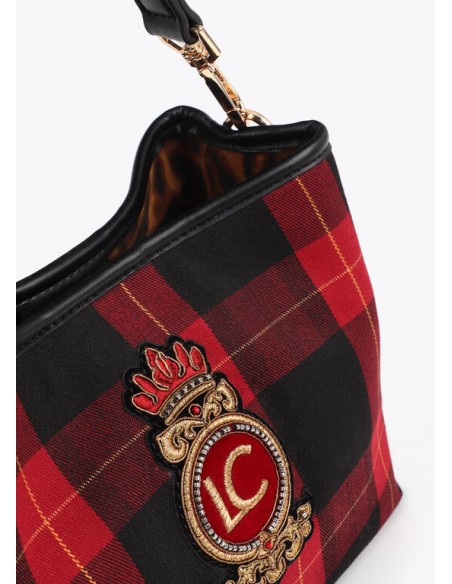 Bolso tartán escudo rojo y negro – Lola Casademunt Bolso tartán escudo rojo y negro – Lola Casademunt