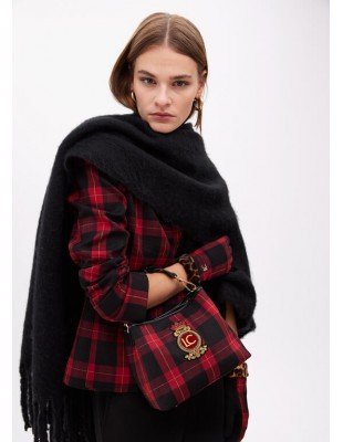 Bolso tartán escudo rojo y negro – Lola Casademunt 2