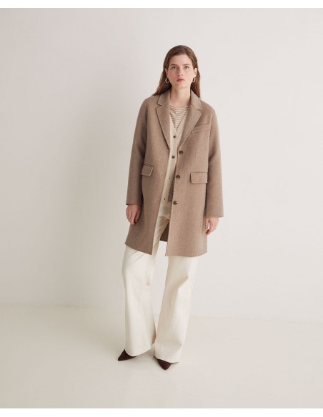 Abrigo midi mezcla de lana con fibras recicladas – YERSE