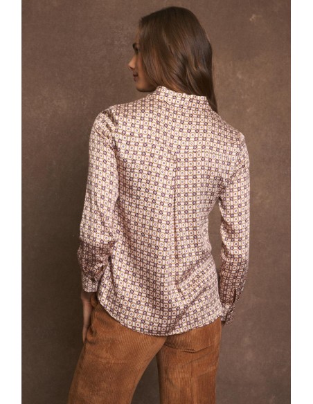 Camisa "Vida" estampada rosa de Tinta & Bariloche