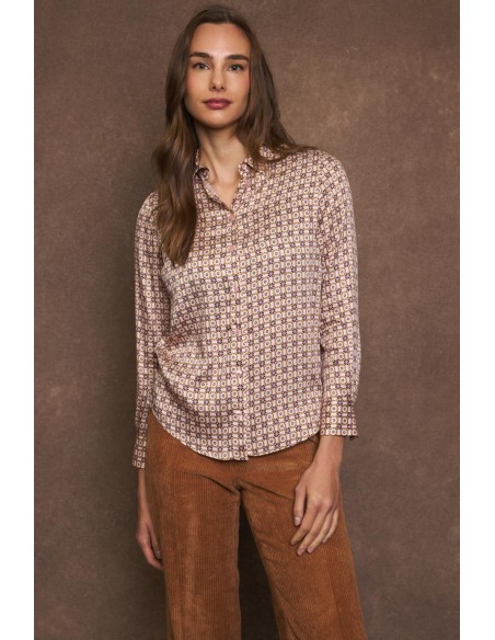 Camisa "Vida" estampada rosa de Tinta & Bariloche