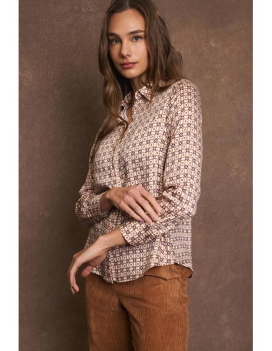 Camisa "Vida" estampada rosa de Tinta & Bariloche