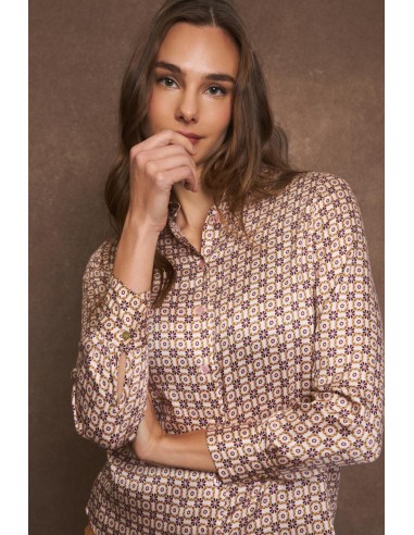 Camisa "Vida" estampada rosa de Tinta & Bariloche