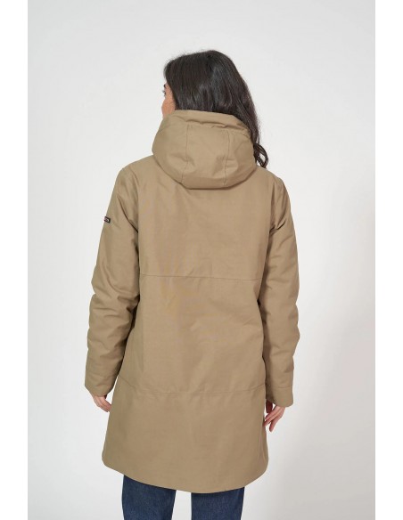 Abrigo impermeable mujer con forro interior borreguito - Batela