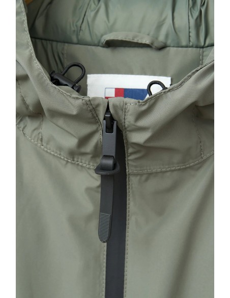 Abrigo impermeable mujer entallado con pluma sintética - Batela