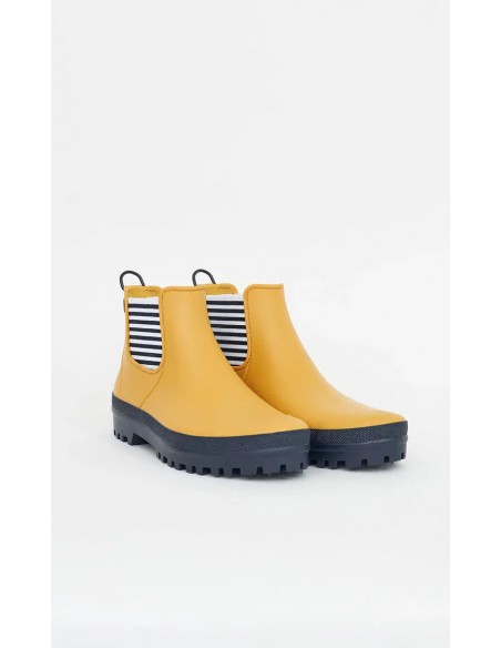 Botas impermeables mujer tipo Chelsea - Batela en amarillo