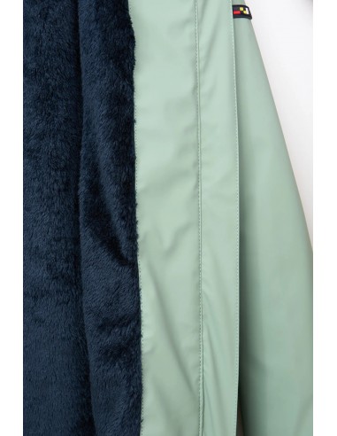 Chubasquero mujer con forro bereber polar y capucha - Batela - color clinic