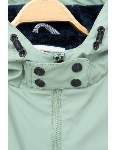 Chubasquero mujer con forro bereber polar y capucha - Batela - color clinic