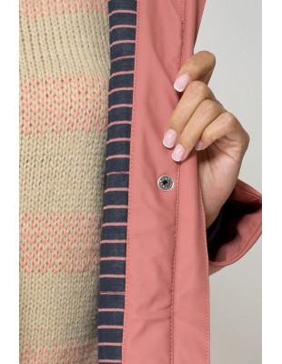 Chubasquero acolchado impermeable con forro de algodón - Batela - color rosa 2