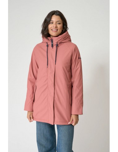 Chubasquero acolchado impermeable con forro de algodón - Batela - color rosa