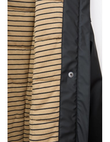 Chubasquero acolchado impermeable con forro de algodón - Batela - color negro