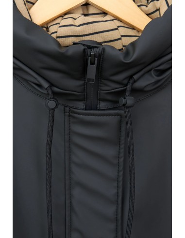 Chubasquero acolchado impermeable con forro de algodón - Batela - color negro