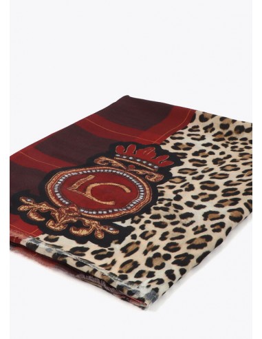 Fular Lola Casademunt Animal Print y Tartán con Escudo