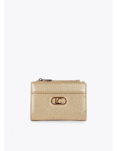 Monedero Lola Casademunt Monograma Rombos con Logo Metálico - dorado