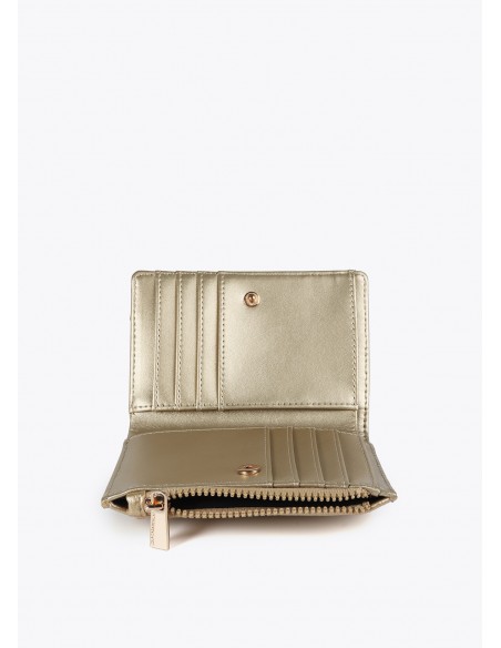 Monedero Lola Casademunt Monograma Rombos con Logo Metálico - dorado - interior del monedero