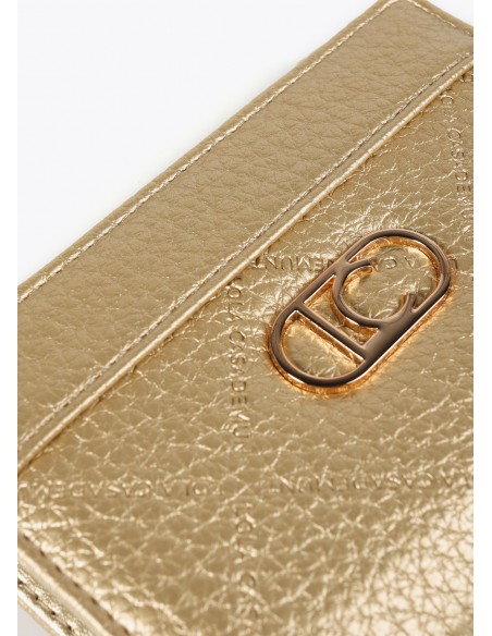 Monedero Lola Casademunt Monograma Rombos con Logo Metálico - dorado