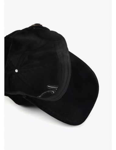 Visera de Terciopelo Negro con Logo – Lola Casademunt