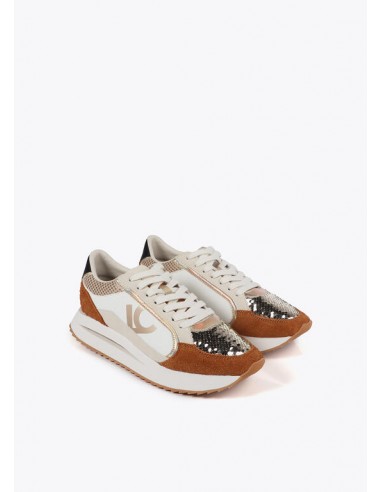 Zapatillas Deportivas Multimaterial con Detalles en Piel – Lola Casademunt