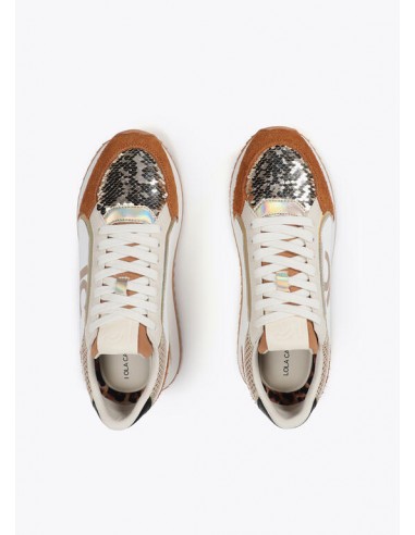 Zapatillas Deportivas Multimaterial con Detalles en Piel – Lola Casademunt
