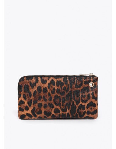Cartera Animal Print con Monedero Bicolor y Logo Ovalado – Lola Casademunt