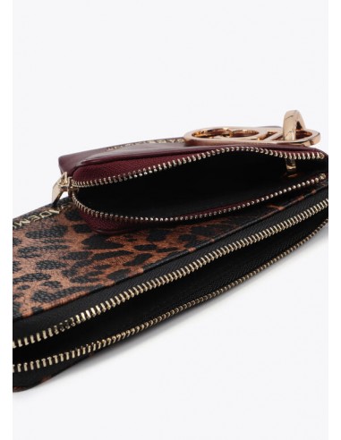 Cartera Animal Print con Monedero Bicolor y Logo Ovalado – Lola Casademunt