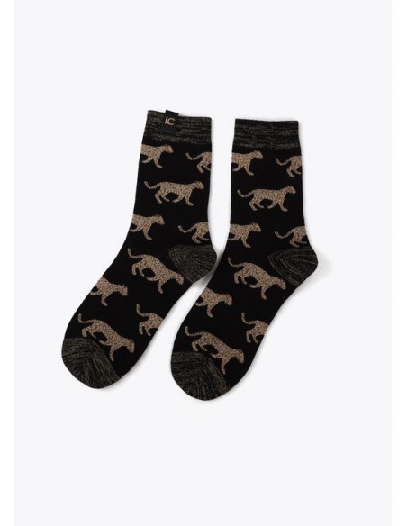 Pack de 2 Pares de Calcetines Estampado Leopardo – Lola Casademunt