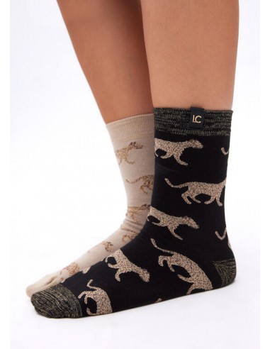 Pack de 2 Pares de Calcetines Estampado Leopardo – Lola Casademunt