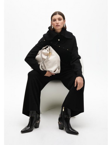 Jersey desestructurado con tachas – Lola Casademunt - negro