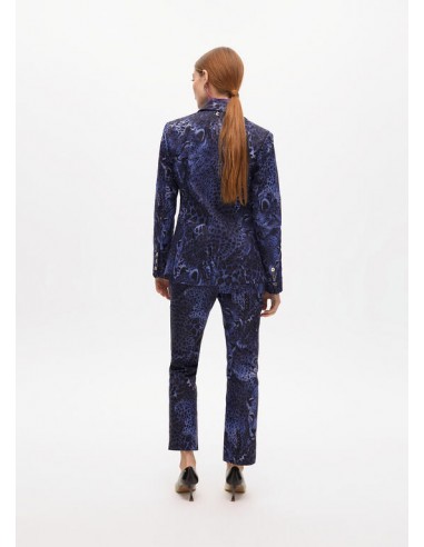 Americana fitted animal print azul Lola Casademunt