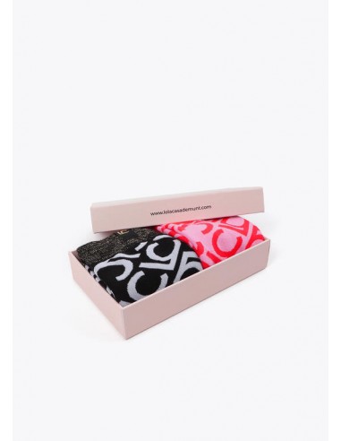 Pack de 2 pares de calcetines logotipados Lola Casademunt