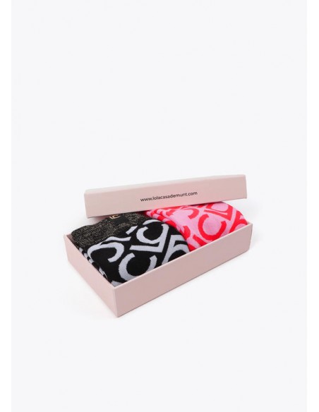 Pack de 2 pares de calcetines logotipados Lola Casademunt