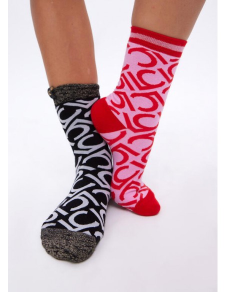 Pack de 2 pares de calcetines logotipados Lola Casademunt
