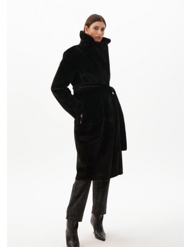Abrigo largo doble faz negro Lola Casademunt