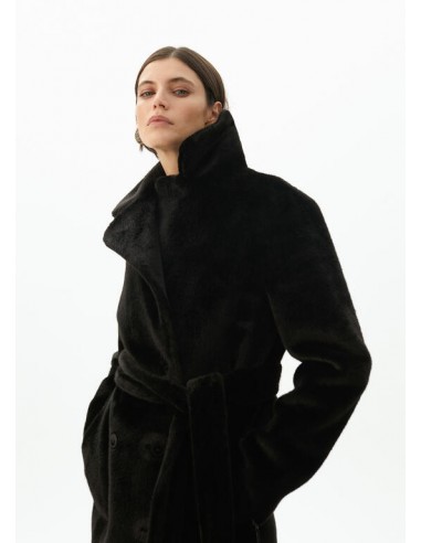 Abrigo largo doble faz negro Lola Casademunt