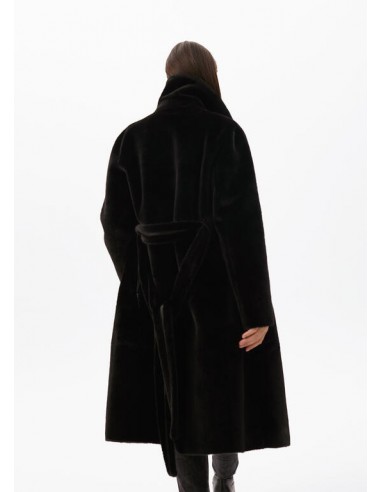 Abrigo largo doble faz negro Lola Casademunt