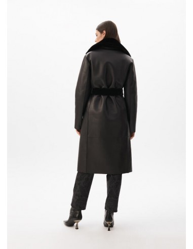 Abrigo largo doble faz negro Lola Casademunt