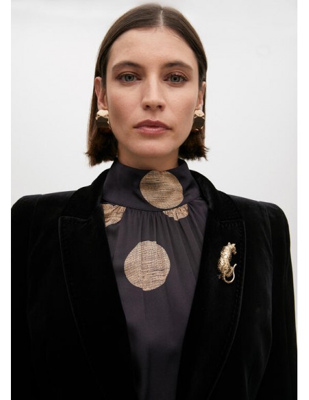 Broche leopardo dorado Lola Casademunt