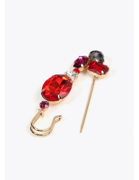 Broche dorado con cristales combinados Lola Casademunt