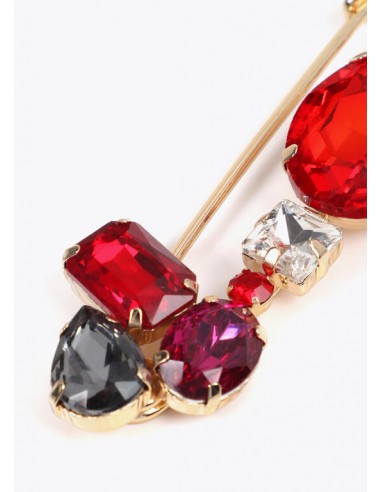 Broche dorado con cristales combinados Lola Casademunt