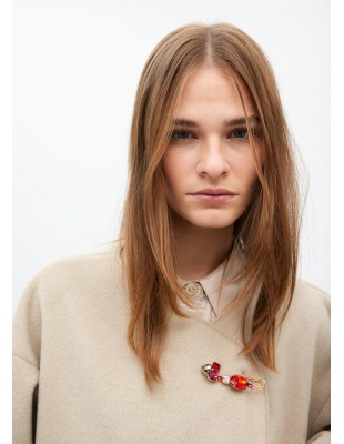 Broche dorado con cristales combinados Lola Casademunt 2