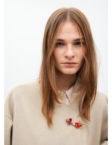 Broche dorado con cristales combinados Lola Casademunt