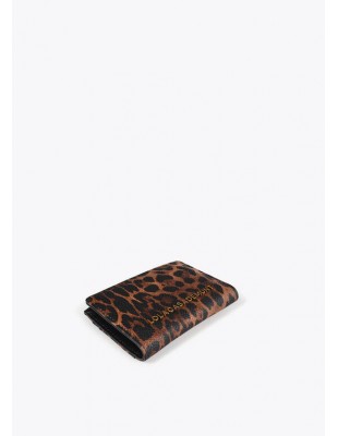 Monedero animal print con logo dorado Lola Casademunt 2