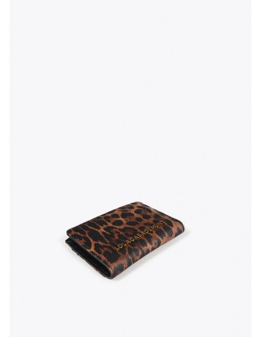 Monedero animal print con logo dorado Lola...