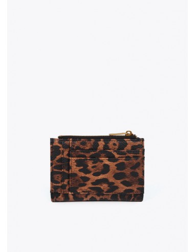 Monedero animal print con logo dorado Lola...