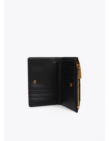 Monedero animal print con logo dorado Lola...