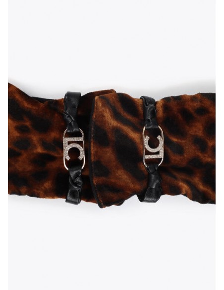 Guante efecto piel con pulsera logo ovalado - Lola Casademunt