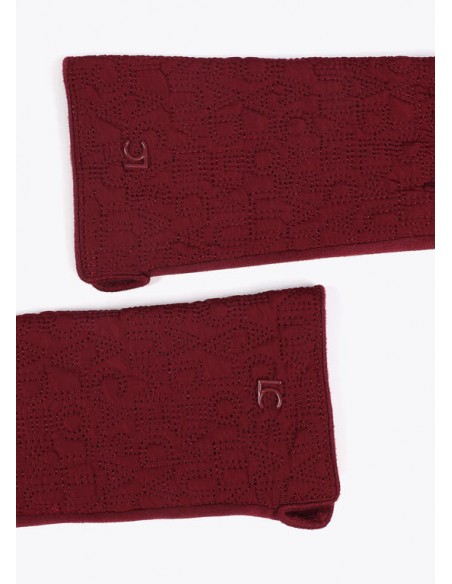 Guantes logo bordado - Lola Casademunt  - color burdeos