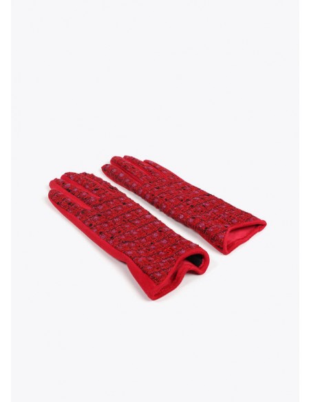 Guantes tweed rojo - Lola Casademunt