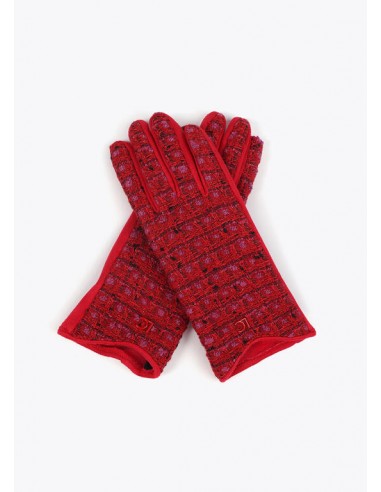 Guantes tweed rojo - Lola Casademunt